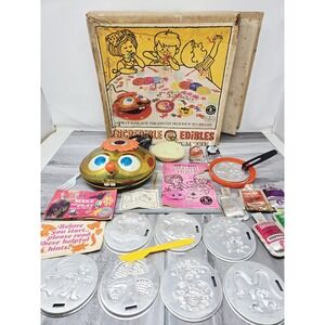 Vintage 1966 Mattel Incredible Edibles Candy Making Set w/ 8 molds ( heat works